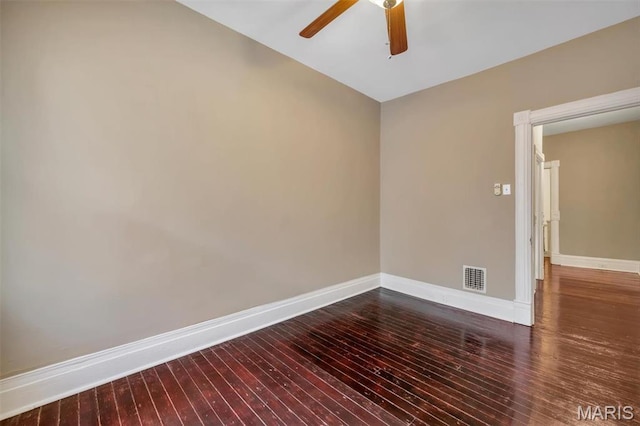 2811 Pennsylvania Ave, Saint Louis, MO 63118 - spare room featuring a ceiling fan, baseboards, and wood-type flooring