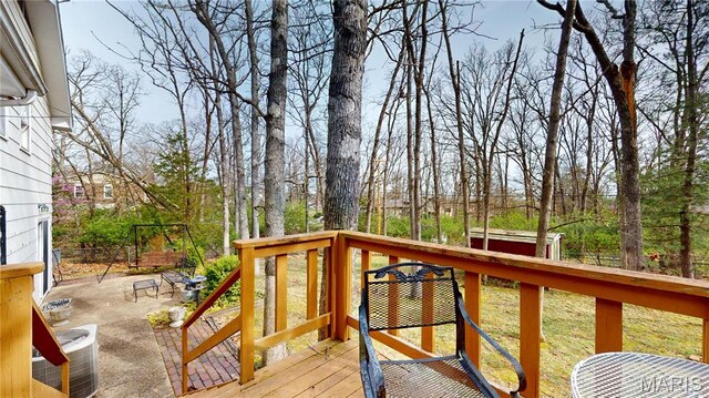 1402 Liberty Dr, Rolla, MO 65401 - wooden terrace featuring cooling unit