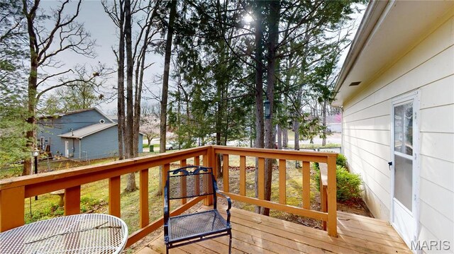 1402 Liberty Dr, Rolla, MO 65401 - view of wooden terrace