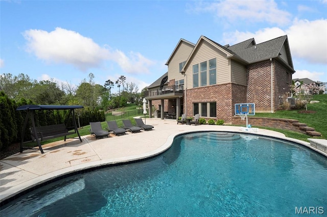 13750 Stonemont Ct, Town And Country, MO 63131 - outdoor pool featuring a patio area
