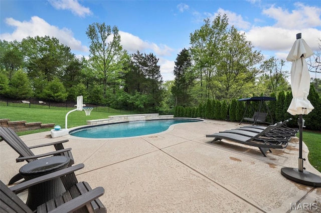 13750 Stonemont Ct, Town And Country, MO 63131 - swimming pool with a patio area