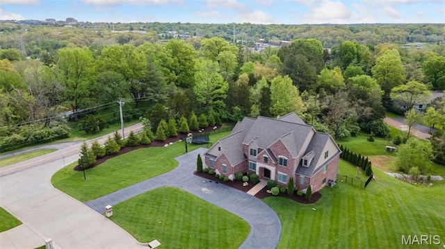 13750 Stonemont Ct, Town And Country, MO 63131 - view from above of property featuring a forest