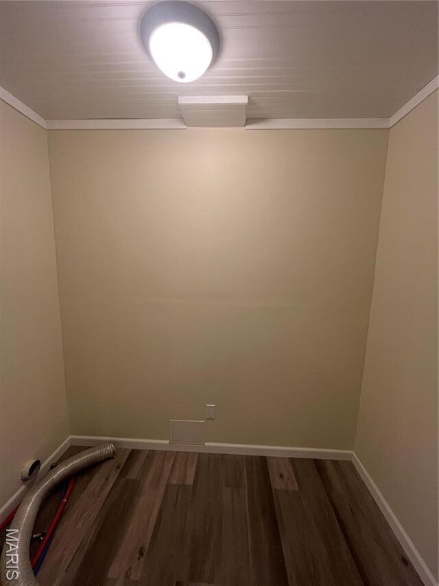 503 N Louise Ave, St James, MO 65559 - unfurnished room featuring wood finished floors, baseboards, and ornamental molding