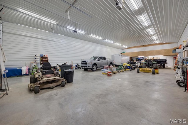 garage featuring a garage door opener
