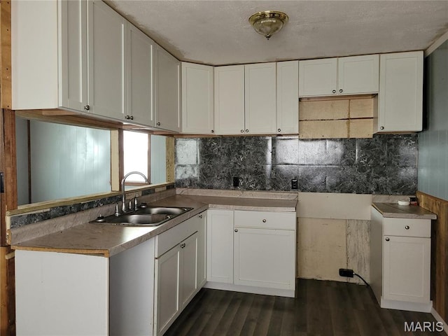 35 Marler Dr, Wappapello, MO 63966 - kitchen with a sink, dark wood finished floors, and white cabinetry