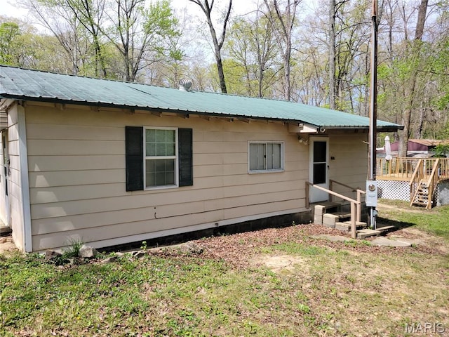 35 Marler Dr, Wappapello, MO 63966 - view of home's exterior featuring metal roof