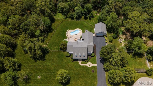 809 Star Ridge Ct, Defiance, MO 63341 - bird's eye view of a pool