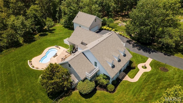 809 Star Ridge Ct, Defiance, MO 63341 - aerial view of property and surrounding area with a pool area