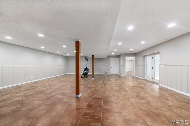 809 Star Ridge Ct, Defiance, MO 63341 - finished basement with a wainscoted wall and recessed lighting