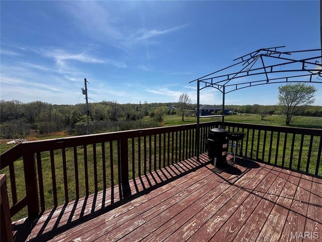 18410 Charity Dr, Dixon, MO 65459 - wooden terrace with a lawn