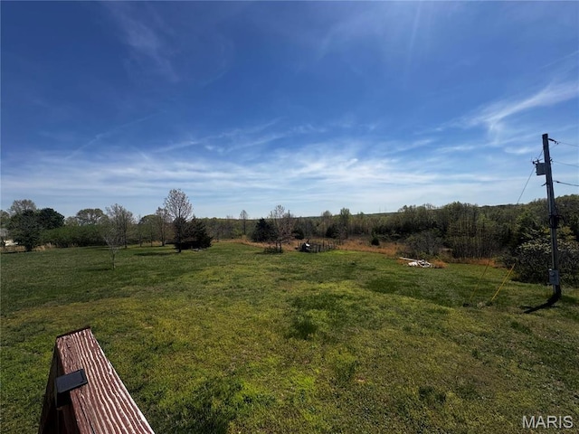 18410 Charity Dr, Dixon, MO 65459 - view of green lawn featuring a view of countryside