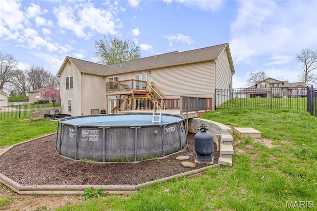 790 Isabella Ct, Farmington, MO 63640 - rear view of house with a wooden deck