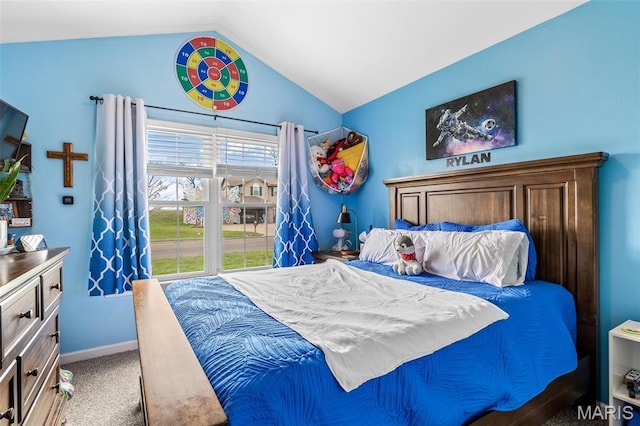 790 Isabella Ct, Farmington, MO 63640 - bedroom with lofted ceiling, carpet floors, and baseboards