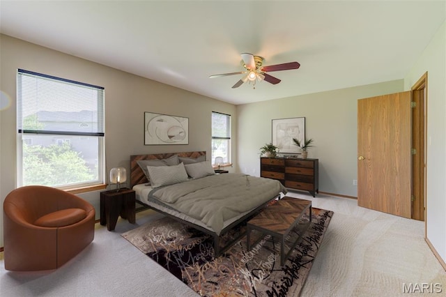 7 Park City Ct, Ofallon, MO 63368 - carpeted bedroom featuring ceiling fan and baseboards