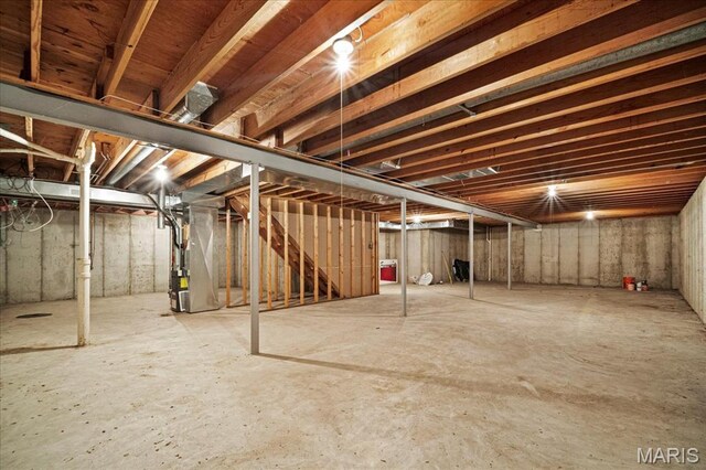 13011 Mystic Bend Ln, Black Jack, MO 63033 - unfinished below grade area with heating unit