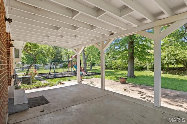 1630 Bobbinray Ave, Florissant, MO 63031 - view of patio with a playground and central AC