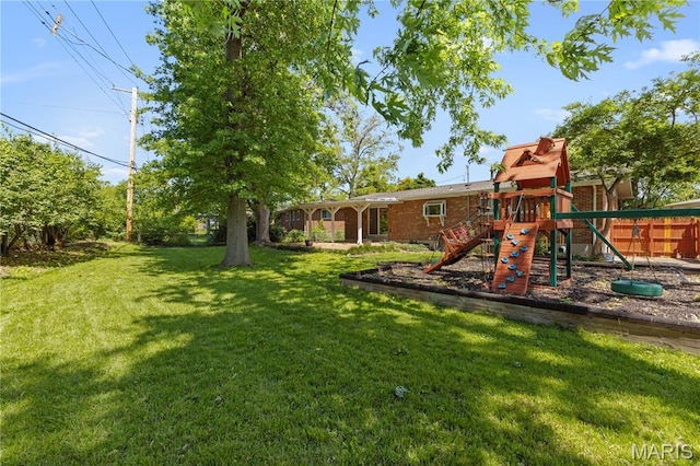 1630 Bobbinray Ave, Florissant, MO 63031 - view of yard with a playground
