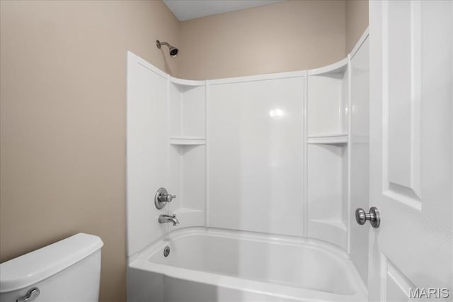 full bath featuring  shower combination and toilet