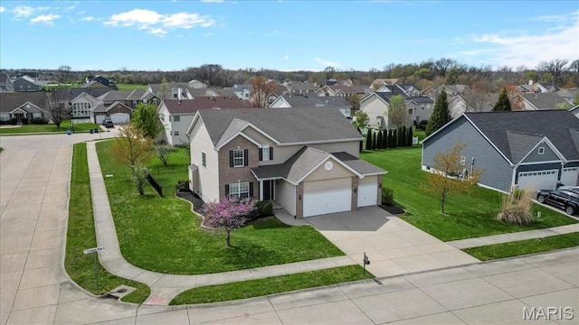 aerial perspective of suburban area
