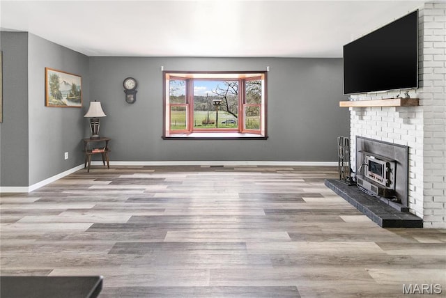 26152 Beltrees Rd, Dow, IL 62022 - unfurnished living room with wood finished floors