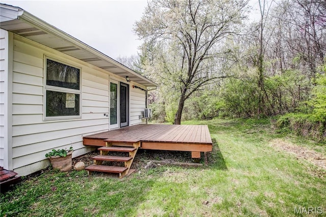 26152 Beltrees Rd, Dow, IL 62022 - view of green lawn with a wooden deck