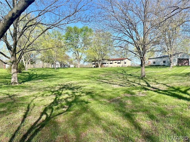 view of grassy yard