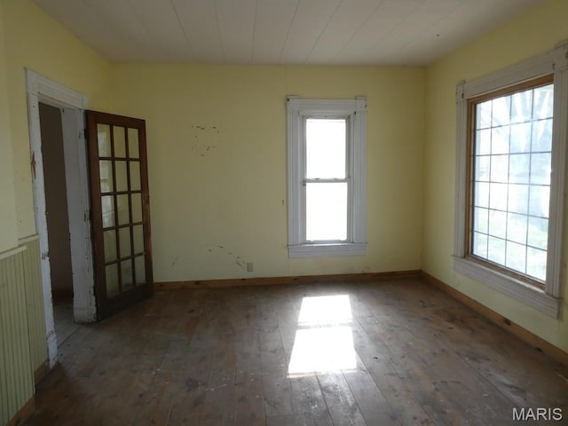 309 Talmadge St, Witt, IL 62094 - spare room featuring hardwood / wood-style floors and baseboards