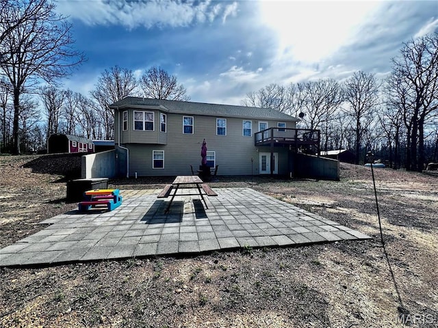 127 Kehner Rd, Steelville, MO 65565 - rear view of property with a patio area and a wooden deck