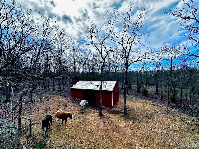 127 Kehner Rd, Steelville, MO 65565 - view of yard featuring an outdoor structure and a rural view