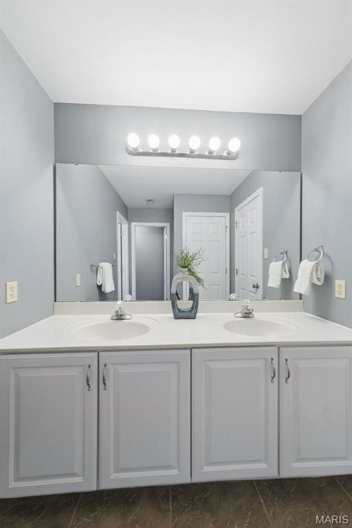 full bathroom featuring double vanity