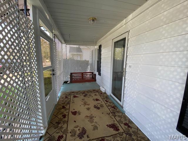 view of patio featuring covered porch