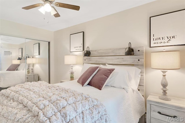 1707 Mayenne Ct Unit B, Saint Louis, MO 63125 - bedroom with a closet and ceiling fan