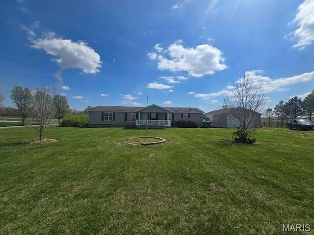 view of grassy yard