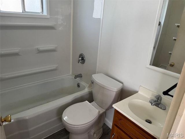 9431 Edmund Dr, Saint Louis, MO 63114 - full bath with toilet, vanity, and bathing tub / shower combination