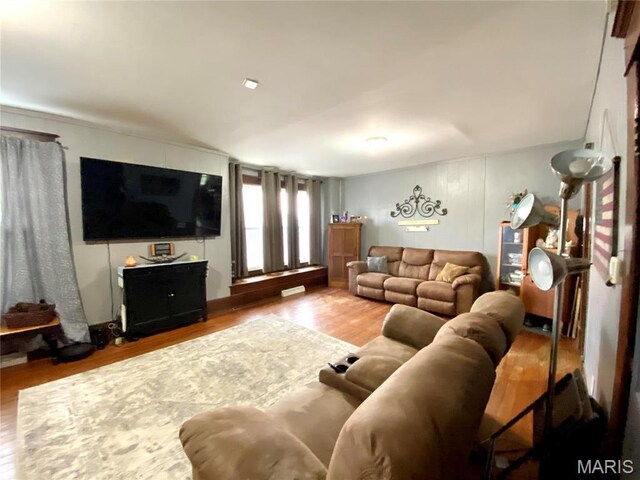 111 SE St, Wellsville, MO 63384 - living room with wood finished floors