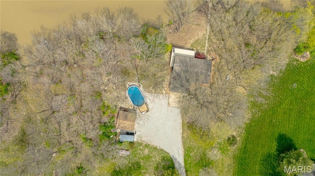 5826 Grandview Ter, Waterloo, IL 62298 - view from above of property with a pool