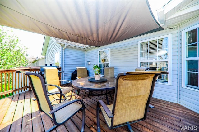 2605 Buenger Blvd, Granite City, IL 62040 - wooden terrace with outdoor dining space