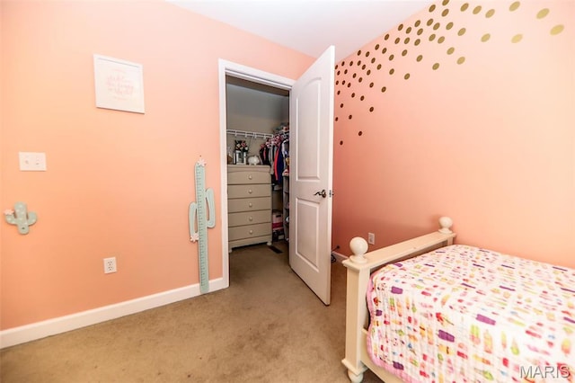 2605 Buenger Blvd, Granite City, IL 62040 - bedroom with a spacious closet, light carpet, a closet, and baseboards