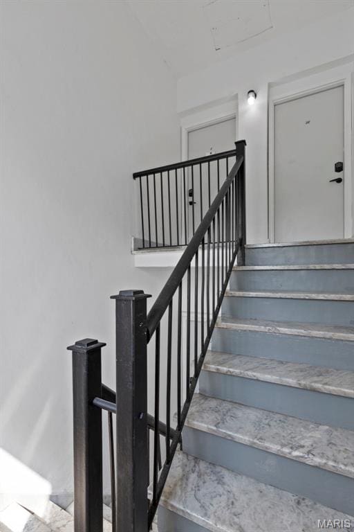 view of stairway