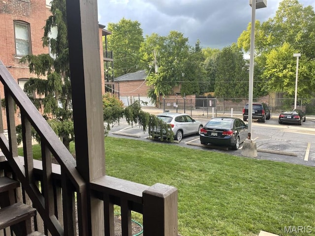 view of grassy yard