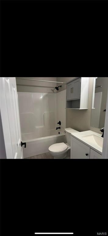 329 Rutledge St, Worden, IL 62097 - bathroom featuring toilet, vanity, and shower / washtub combination