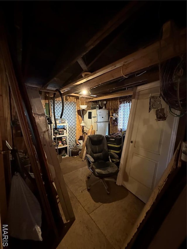 17 Labonte Dr, Saint Charles, MO 63304 - unfinished basement featuring freestanding refrigerator