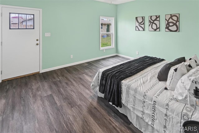 731 Dugger St, Bethalto, IL 62010 - bedroom featuring wood finished floors and baseboards