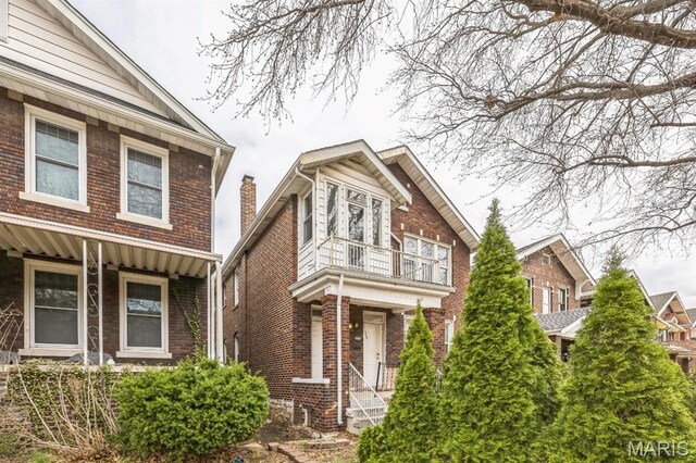 4931 Mardel Ave, Saint Louis, MO 63109 - view of front of home featuring brick siding and covered porch