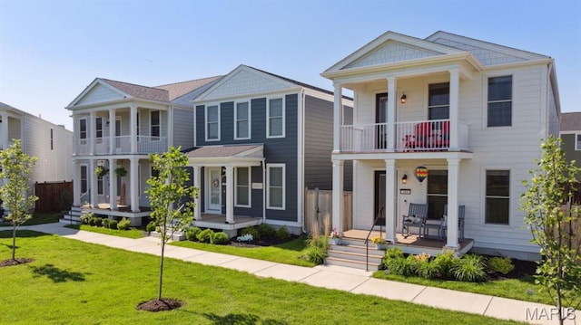 104 Tiber Way, Saint Charles, MO 63301 - neoclassical / greek revival house with a balcony and covered porch
