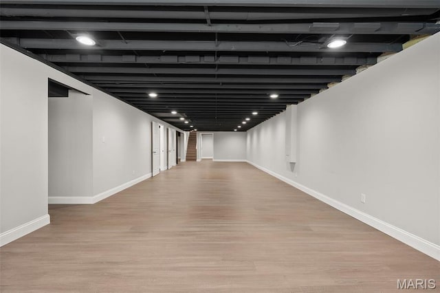362 Hibler Ct, Saint Louis, MO 63141 - finished basement featuring baseboards and light wood finished floors