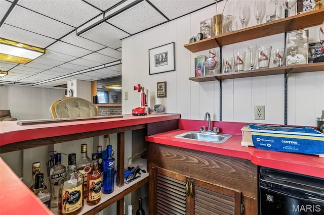 13145 Wanda Lee Ln, Saint Genevieve, MO 63670 - indoor wet bar featuring dishwasher and a paneled ceiling