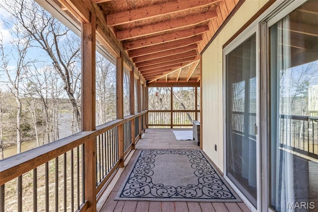 13145 Wanda Lee Ln, Saint Genevieve, MO 63670 - unfurnished sunroom with lofted ceiling