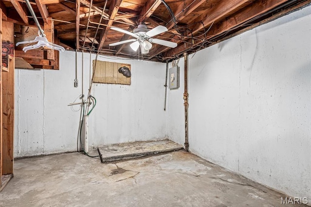8907 Spur Ln, Saint Louis, MO 63121 - unfinished below grade area featuring electric panel
