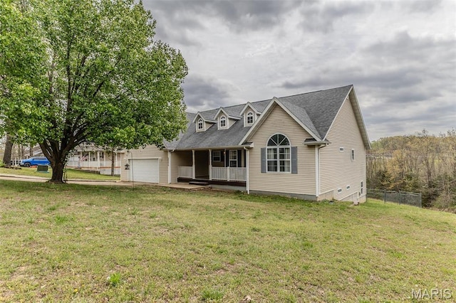 20373 Heritage Rd, Saint Robert, MO 65584 - cape cod home featuring covered porch and a garage